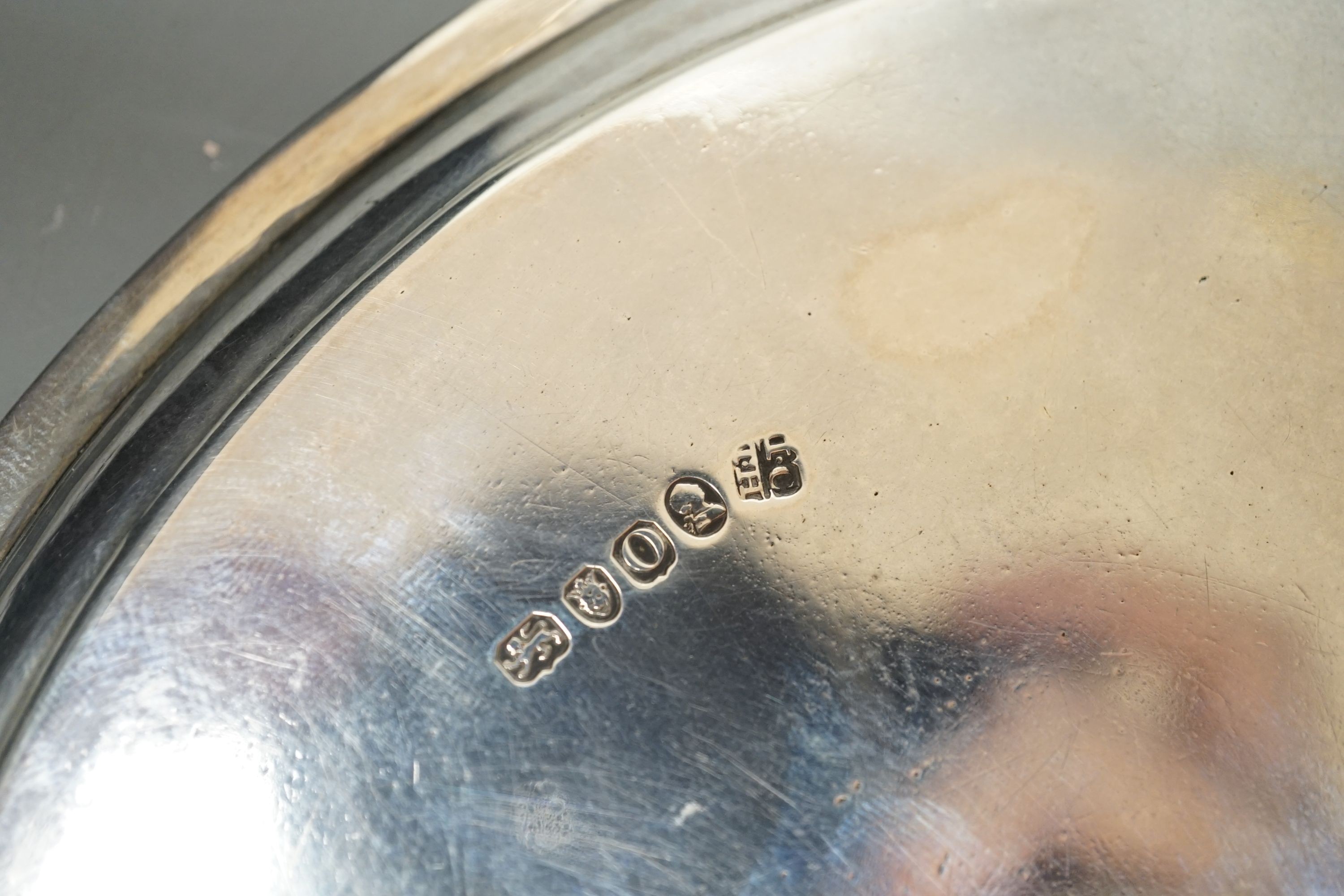 A George III silver circular waiter, Crouch & Hannam, London, 1789, 20cm, 13oz.